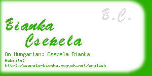 bianka csepela business card